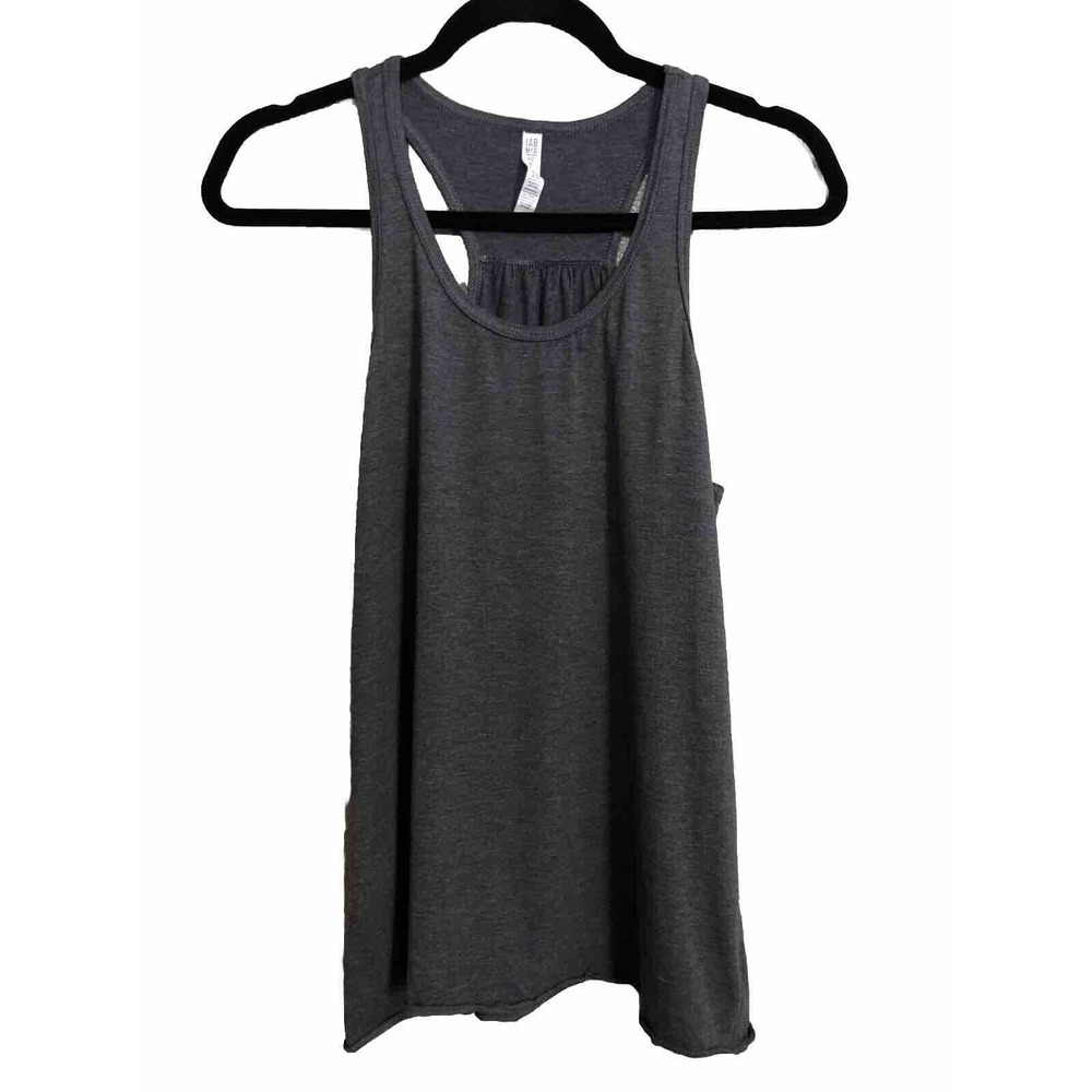 IAB MFG Womens Size 10 Large Gray Grey Tank Top Stretchy Lightweight Scoop Neck